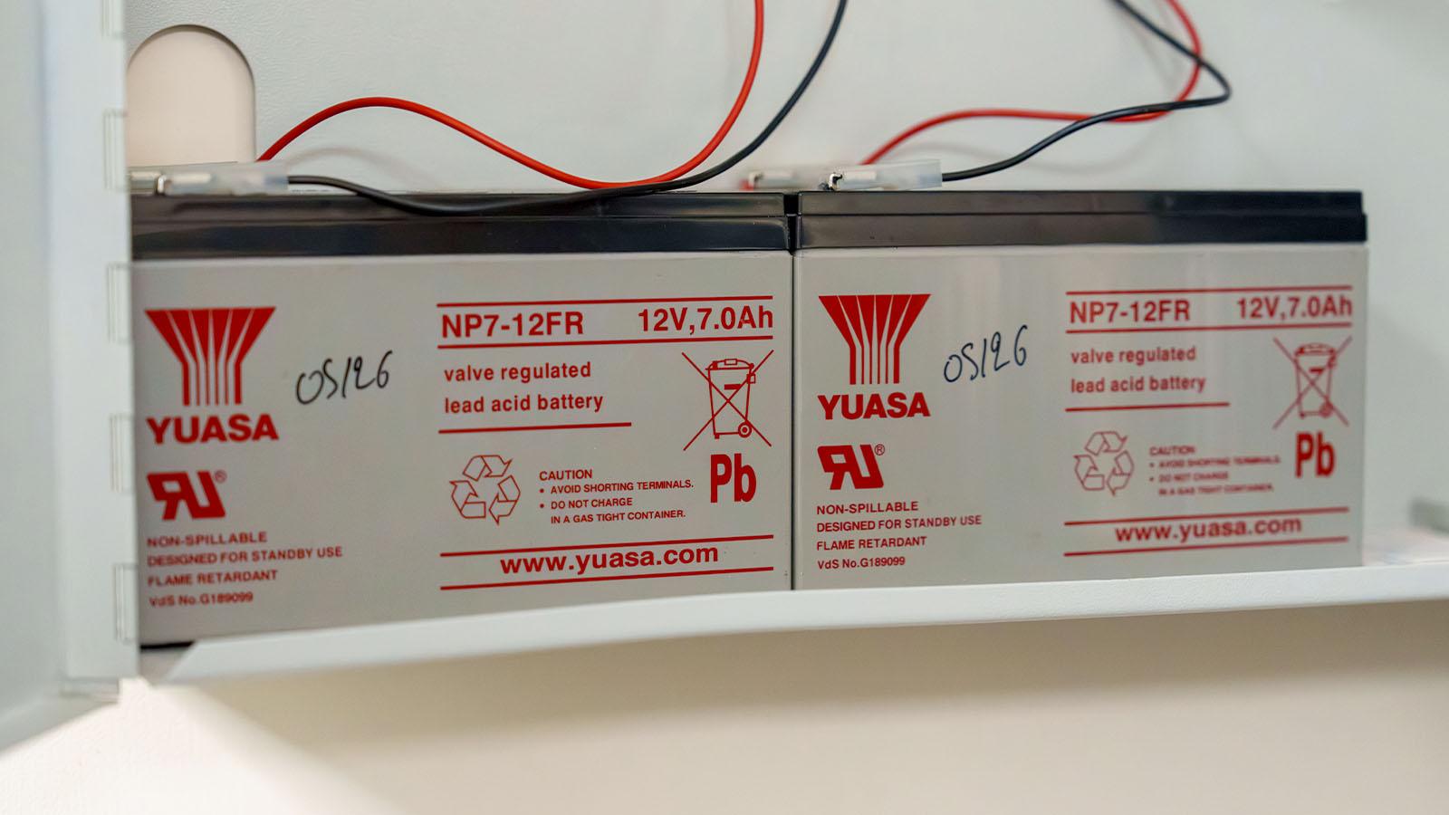 Batteries de secours d’une installation d’alarme